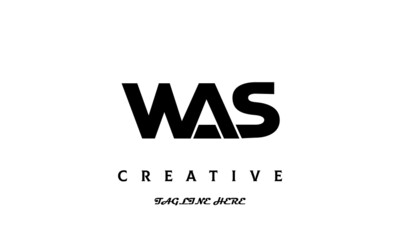 creative three latter WAS logo design
