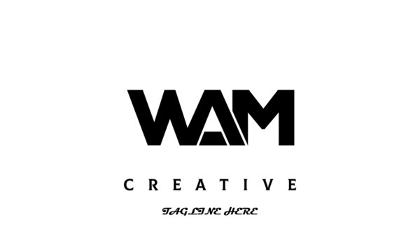 creative three latter WAM logo design