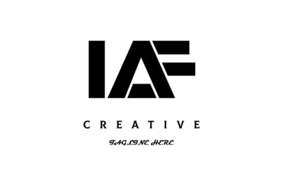 creative three latter IAF logo design