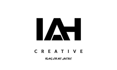 creative three latter IAH logo design