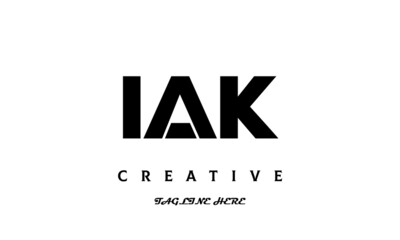 creative three latter IAK logo design