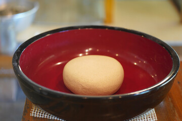 こねられたそば粉