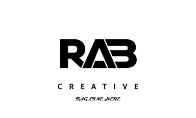 creative three latter RAB logo design