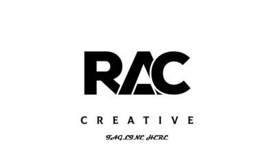 creative three latter RAC logo design