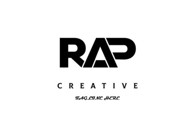 creative three latter RAP logo design