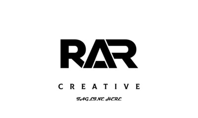 Fototapeta premium creative three latter RAR logo design