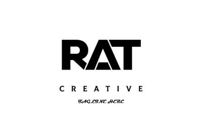 creative three latter RAT logo design