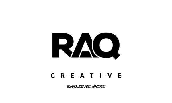 creative three latter RAQ logo design