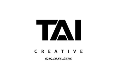 creative three latter TAI logo design