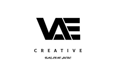 creative three latter VAE logo design