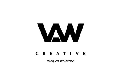 creative VAW three latter logo design