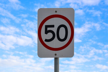 Obraz premium speed limit sign 50