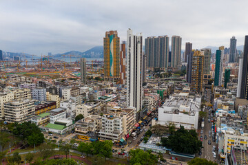 Obraz premium Aerial view of Hong Kong city