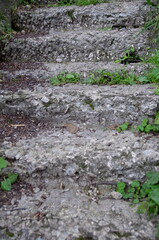 An old dilapidated staircase