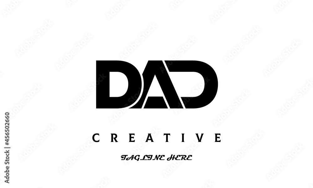 Wall mural creative dad three latter logo design