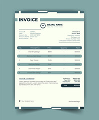 Vector Customizable Invoice Form Template Design.s | simple invoice template design your business