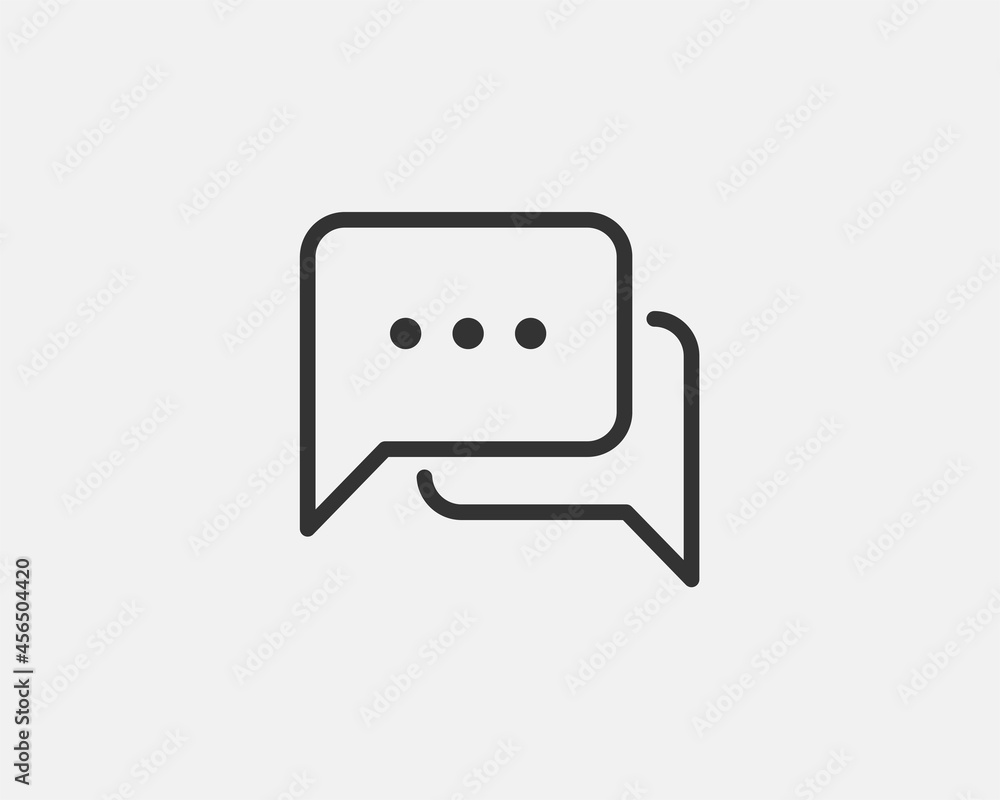 Poster chat icon vector design element. talk bubble speech sign. dialogue balloon.