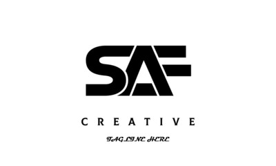creative SAF three latter logo design
