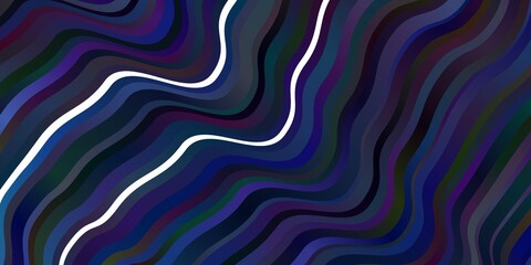 Dark BLUE vector background with lines.