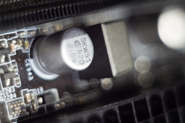 Closeup of details on an electric guitar