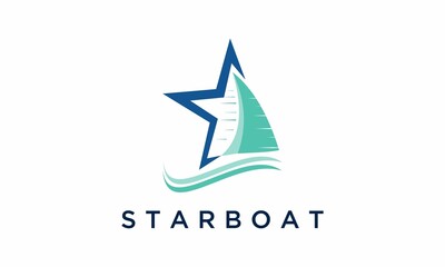 Star Boat Logo Vector for your Company