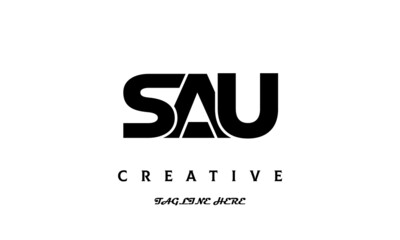 creative SAU three latter logo design