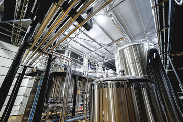 Craft beer brewing equipment in privat brewery