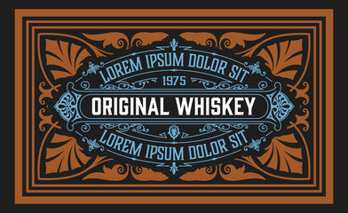 Western card with vintage style