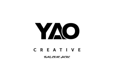 YAO creative three latter logo design