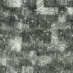 Fototapeta na wymiar Seamless hand drawn pencil sketch pattern for surface print. High quality illustration. Ornate hand drawn look with lights and shadows and crosshatch texture. Ornate abstract design in perfect repeat.