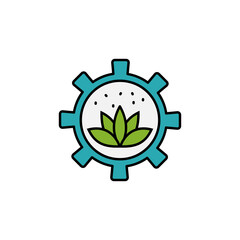 stress management, yoga line illustration colored icon. Signs and symbols can be used for web, logo, mobile app, UI, UX