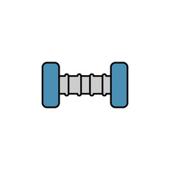 weight line illustration colored icon. Signs and symbols can be used for web, logo, mobile app, UI, UX