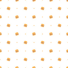 simple cartoon burger fast food seamless pattern for packaging