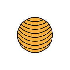 sport ball line illustration colored icon. Signs and symbols can be used for web, logo, mobile app, UI, UX