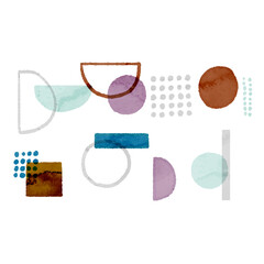 北欧風の水彩背景素材ベクター