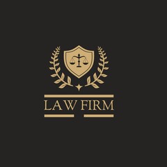 Law Firm Law Office Lawyer Service Luxury vintage emblem logo Vector logo template