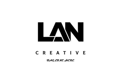 LAN creative three latter logo design