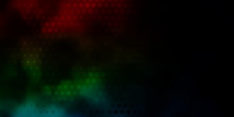Dark Multicolor vector background with spots.