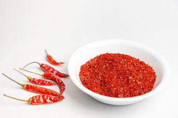 粗びきの唐辛子と鷹の爪