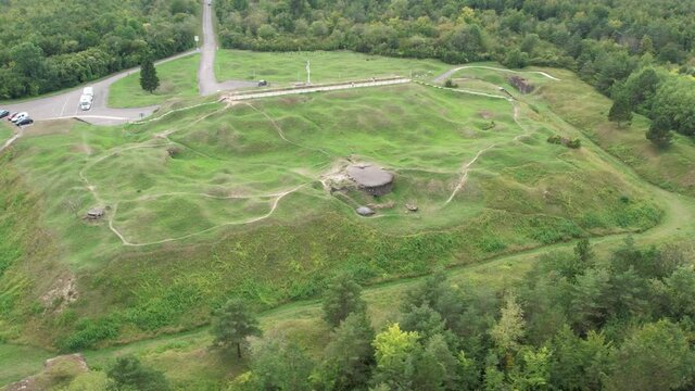 Vue a&eacute;rienne du Fort de Vaux, France, Verdun