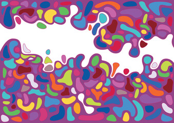 Psychedelic Color Background, Colorful Bubbles Abstract pattern