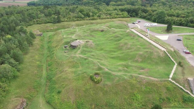 Vue a&eacute;rienne du Fort de Vaux, France, Verdun