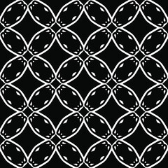 Fototapeta premium Seamless vector pattern in geometric ornamental style. Black ornament. 