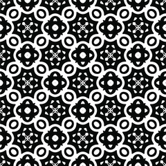 Seamless vector pattern in geometric ornamental style. Black  ornament.
