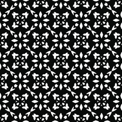 Seamless vector pattern in geometric ornamental style. Black  ornament.
