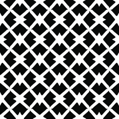 Seamless vector pattern in geometric ornamental style. Black  ornament.
