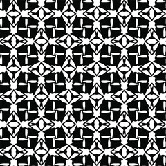 Seamless vector pattern in geometric ornamental style. Black  ornament.
