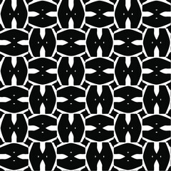 floral seamless pattern background.Geometric ornament for wallpapers and backgrounds. Black and white pattern.