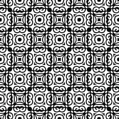 floral seamless pattern background.Geometric ornament for wallpapers and backgrounds. Black and white pattern.