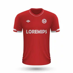 Crédence de cuisine en verre imprimé Anvers Realistic soccer shirt Antwerp 2022, jersey template for football kit.